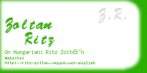 zoltan ritz business card